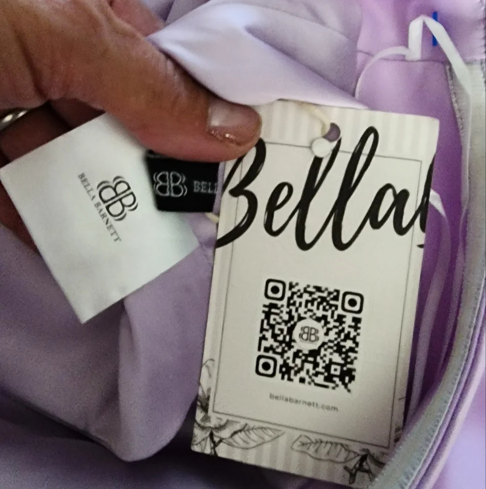 BELLA BARNETT LILAC FLOWER STRAPLES TOP NWT SIZE LARGE - Picture 7 of 13